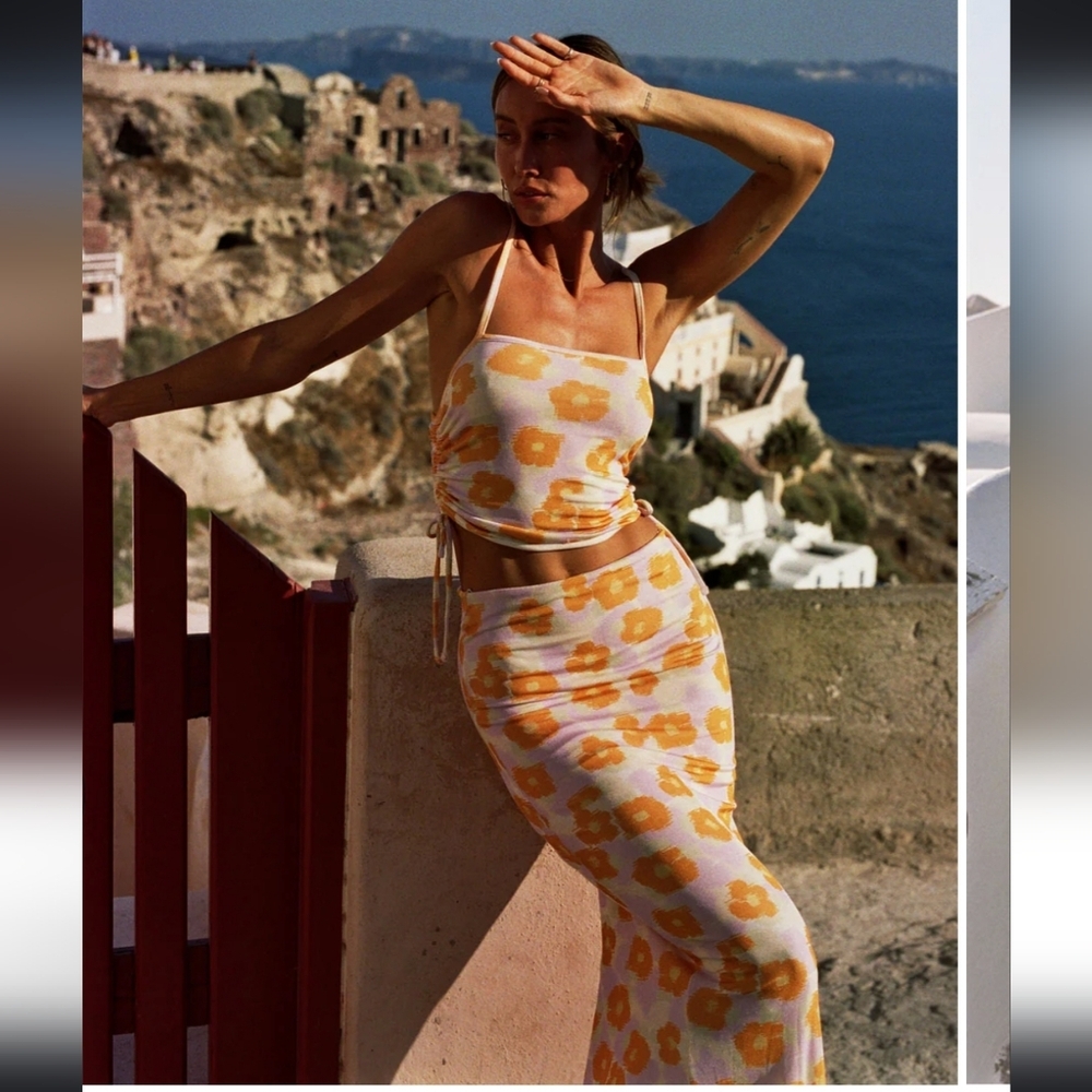 NEW-Celina Skirt and Top Set-Sabo Skirt-Smudge Floral-SOLD OUT ONLINE